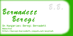 bernadett beregi business card